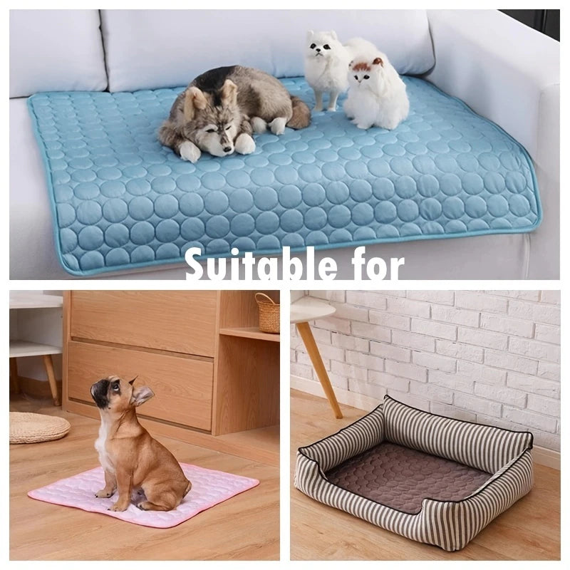 Dog Cooling Mat Summer Pet Cold Bed Extra Large for Small Big Dogs Pet Accessories Cat Durable Blanket Sofa Cat Ice Pad Blanket